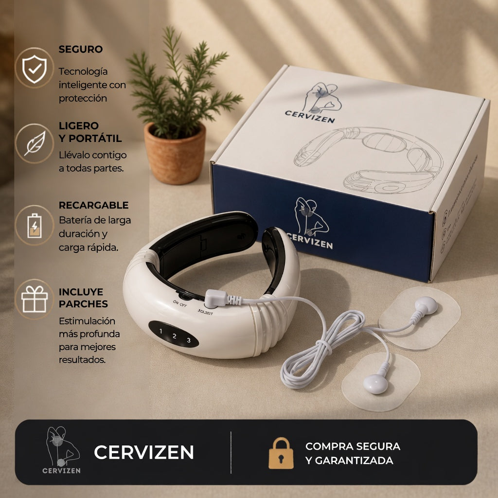 CerviZen | Masajeador Cervical Eléctrico Alivio Muscular